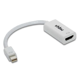 vhbw Mini-DisplayPort vers adaptateur HDMI pour TV PC Notebook Laptop vidéoprojecteur - Câble dadaptateur DP Ultra HD 15 cm