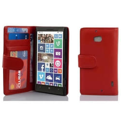 Etui Housse - CADORABO - Nokia Lumia 930 - Simili-cuir - Rouge Cerise - Portefeuille avec fentes