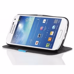 Coque pour Samsung Galaxy S4 MINI Etui en OXID NOIR Housse Case Cover Protection fermeture magnétique
