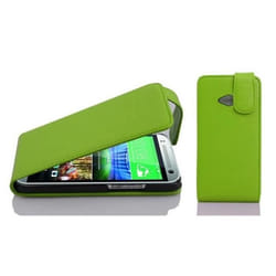 Etui Flip - CADORABO - HTC ONE MINI M8 (2. Génération) - Simili cuir - Vert perroquet - Protection intégrale