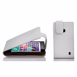 Coque - Cadorabo - Nokia Lumia 630/635 - Simili cuir - Design flip - Blanc albâtre
