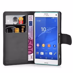 Cadorabo Coque Sony Xperia Z3 COMPACT NOIR Housse Etui Case Cover Complète Protection Fermoire Magnétique supporte Stand fent ...