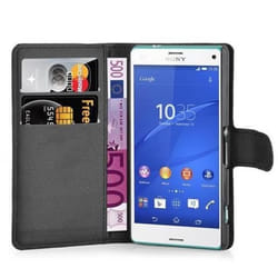 Cadorabo Coque Sony Xperia Z3 COMPACT NOIR Housse Etui Case Cover Complète Protection Fermoire Magnétique supporte Stand fente