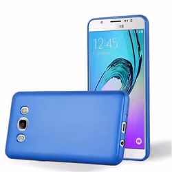 Coque Samsung Galaxy J7 2016 (6) METALLIC BLEU Cadorabo MAT MÉTALLIQUE Housse TPU Silicone Protection Case Cover Ultra Slim B ...