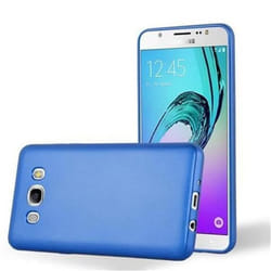 Coque Samsung Galaxy J7 2016 (6) METALLIC BLEU Cadorabo MAT MÉTALLIQUE Housse TPU Silicone Protection Case Cover Ultra Slim Bumper