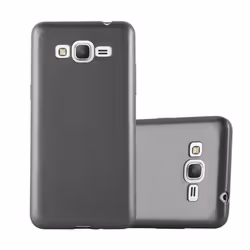 Coque - CADORABO - Samsung Galaxy GRAND PRIME - TPU Silicone - Shockproof - Ultra Slim - Métallique Gris