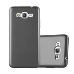 Coque - CADORABO - Samsung Galaxy GRAND PRIME - TPU Silicone - Shockproof - Ultra Slim - Métallique Gris