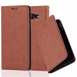 Cadorabo Coque Samsung Galaxy A5 2017 MARRON MOYEN FERMETURE MAGNÉTIQUE INVISIBLE Housse Etui Case Cover supporte Stand fente ...