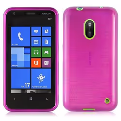 Coque pour Nokia Lumia 620 Housse en ROSE VIF Etui Case Cover Protection Silicone TPU flexible brossé