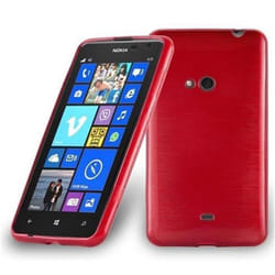 Coque - CADORABO - Nokia Lumia 625 - Rouge Cerise - Design Métal Brossé - Ultra Mince