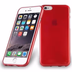 Coque - CADORABO - iPhone 6 - iPhone 6S - ROUGE CERISE - Design METAL BROSSÉ - Ultra fine