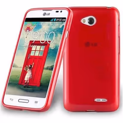 Coque pour LG L70 (1. SIM) Housse en ROUGE CERISE Etui Case Cover Protection Silicone TPU flexible brossé