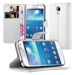 Coque Samsung Galaxy S4 MINI en ALBÂTRE BLANC de Cadorabo Etui de Protection Complète avec Rabat à Clapet et Stand Horizontal