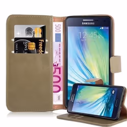 Coque Samsung Galaxy A5 2015 (5) en MARRONE CAPPUCINO de Cadorabo (Design LUXURY) Etui de Protection Complète avec Rabat à Cl ...
