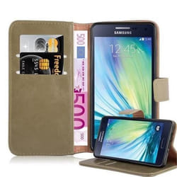Coque Samsung Galaxy A5 2015 (5) en MARRONE CAPPUCINO de Cadorabo (Design LUXURY) Etui de Protection Complète avec Rabat à Clapet