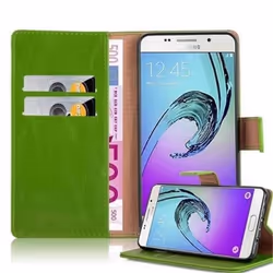 Coque Samsung Galaxy A5 2016 (6) en VERT PRÈ de Cadorabo (Design LUXURY) Etui de Protection Complète avec Rabat à Clapet et S ...