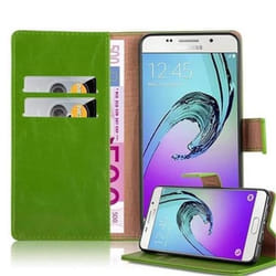 Coque Samsung Galaxy A5 2016 (6) en VERT PRÈ de Cadorabo (Design LUXURY) Etui de Protection Complète avec Rabat à Clapet et Stand