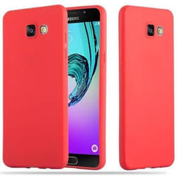 Coque pour Samsung Galaxy A5 2016 Etui en CANDY ROUGE Housse Case Cover Protection Silicone TPU Case