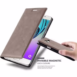 Cadorabo Coque Samsung Galaxy A5 2016 MARRON CAFÉ FERMETURE MAGNÉTIQUE INVISIBLE Housse Etui Case Cover supporte Stand fente  ...