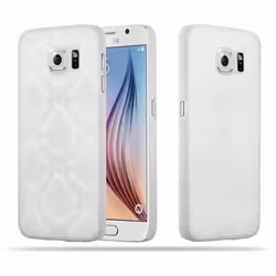 Coque pour Samsung Galaxy S6 Housse en BLANC Etui Hard Back Case Cover Protection fleur Paisley Henna
