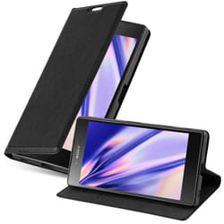 Coque pour Sony Xperia Z5 Housse en NOIR NUIT Etui Case Cover Protection Portefeuille Wallet