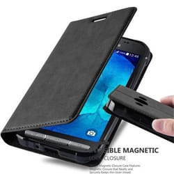 Coque pour Samsung Galaxy XCover 3 Housse en NOIR NUIT Etui Case Cover Protection Portefeuille Wallet