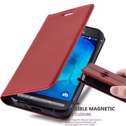 Coque - CADORABO - Samsung Galaxy XCover 3 - Rouge de Pomme - Fermeture Magnétique Invisible - Étui Book Style