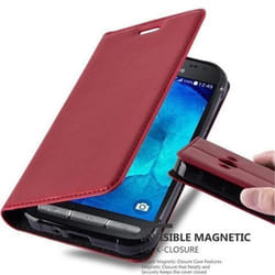 Coque - CADORABO - Samsung Galaxy XCover 3 - Rouge de Pomme - Fermeture Magnétique Invisible - Étui Book Style