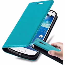 Coque pour Samsung Galaxy S4 MINI Housse en TURQUOISE PÉTROLE Etui Case Cover Protection Portefeuille Wallet