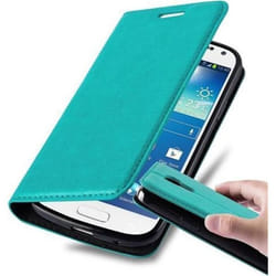Coque pour Samsung Galaxy S4 MINI Housse en TURQUOISE PÉTROLE Etui Case Cover Protection Portefeuille Wallet
