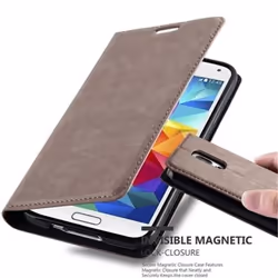 Cadorabo Coque Samsung Galaxy S5 / S5 NEO FERMETURE MAGNÉTIQUE INVISIBLE Housse Case Cover supporte Stand fente carte