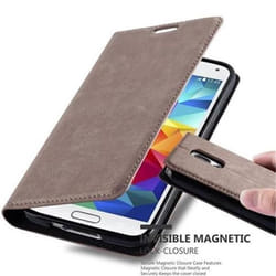 Cadorabo Coque Samsung Galaxy S5 / S5 NEO FERMETURE MAGNÉTIQUE INVISIBLE Housse Case Cover supporte Stand fente carte
