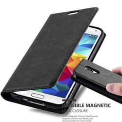 Étui Samsung Galaxy S5/S5 NEO - CADORABO - Noir - Simili-cuir - Fermeture magnétique - Fonction stand