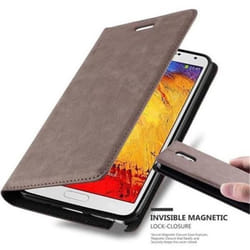 Étui Samsung Galaxy NOTE 3 - CADORABO - Marron Café - Fermeture Magnétique - Support Carte - Silicone TPU