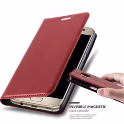 Étui Samsung Galaxy S7 - CADORABO - ROUGE DE POMME - Simili-cuir - Fermeture magnétique - Fonction stand