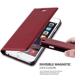 Étui pour iPhone 6/6S - CADORABO - Rouge - Simili-cuir - Fermeture magnétique - Fonction stand