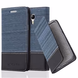 Coque pour Samsung Galaxy S4 MINI Housse en BLEU FONCÉ NOIR Etui Case Cover Protection fermeture magnétique