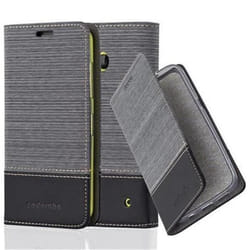 Coque pour Nokia Lumia 630 / 635 Housse en GRIS NOIR Etui Case Cover Protection fermeture magnétique