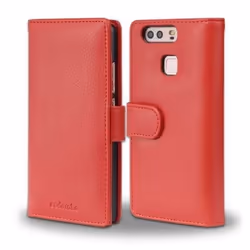 Coque Huawei P9 en ROUGE CERISE de Cadorabo Etui de Protection Complète avec Rabat à Clapet et 3 Fentes pour Cartes Pratiques ...