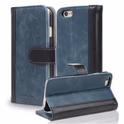 Coque - CADORABO - iPhone 6 - iPhone 6S - Similicuir - Bicolore - Rabat 360°
