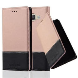Coque Samsung Galaxy A5 2015 (5) en ROSE NOIR de Cadorabo (Design COMBI SIMILICUIR-SIMILIDAIM) Etui de Protection Complète avec