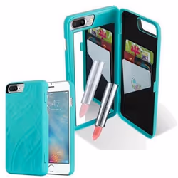 Coque pour Apple iPhone 7 PLUS / 7S PLUS / 8 PLUS Etui en TURQUOISE Hard Case Housse Cover Protection miroir et emplacements ...