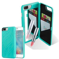 Coque pour Apple iPhone 7 PLUS / 7S PLUS / 8 PLUS Etui en TURQUOISE Hard Case Housse Cover Protection miroir et emplacements pour
