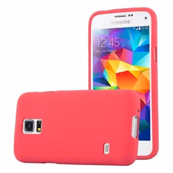 Coque - CADORABO - Galaxy S5 MINI - Silicone TPU - Ultra Slim - Rouge