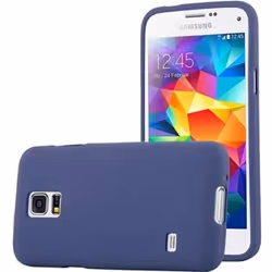 Coque - CADORABO - Samsung Galaxy S5 MINI - FROST BLEU FONCÉ - Silicone TPU - Souple