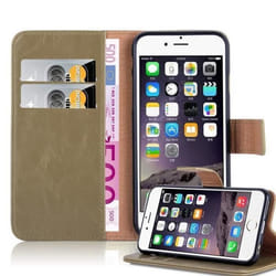 Coque Apple iPhone 6 PLUS - iPhone 6S PLUS en MARRONE CAPPUCINO de Cadorabo (Design LUXURY) Etui de Protection Complète avec Rabat