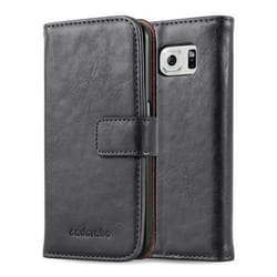 Coque - CADORABO - Samsung Galaxy S6 - Noir de Jais - Design LUXURY - Rabat à Clapet