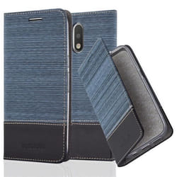 Coque pour Motorola MOTO G4 / G4 PLUS Housse en BLEU FONCÉ NOIR Etui Case Cover Protection fermeture magnétique