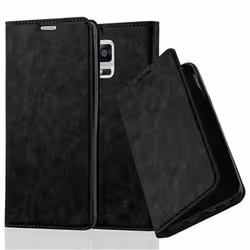 Coque Samsung Galaxy NOTE 4 en NOIR NUIT de Cadorabo (Design FERMETURE MAGNÉTIQUE INVISIBLE) Etui de Protection Complète avec ...
