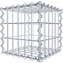 Gabiona - Gabiondeco - Gabion 30 cm x 30 cm x 30 cm (l x h x p). mailles 5 x 10 cm. Spirale - Made in Germany